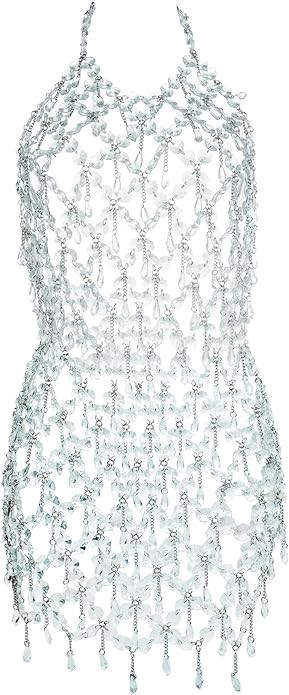 Fashion Crystal Body Chain Dress Layered Waist Belly Chain Skirt Festival Jewelry for Women Masqu... | Amazon (US)