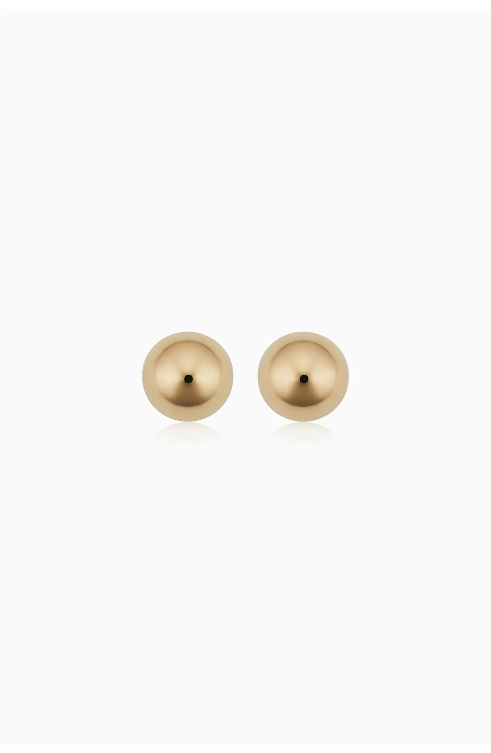 Oradina 14K Yellow Gold Have A Ball Stud Earrings | Nordstrom | Nordstrom
