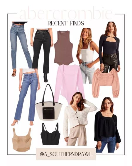 Abercrombie new arrivals - chic spring style - spring fashion - tote bag - body suit - Abercrombie jeans - pink tops - Abercrombie crop tops

#LTKSeasonal #LTKstyletip