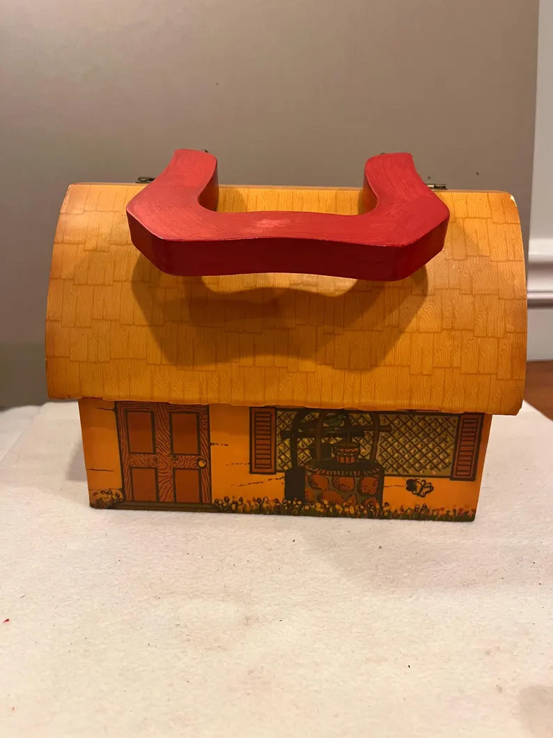 Vintage 1970s Wooden House Purse Cottage Handbag Storybook Novelty Wood Box Bag Retro Boho | Etsy (Global)