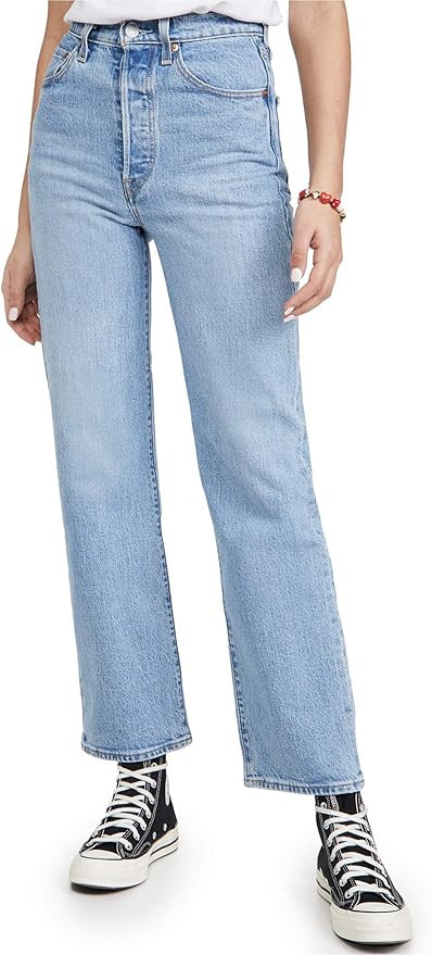 Levi's Women's Premium Ribcage Straight Ankle Jeans | Amazon (US)
