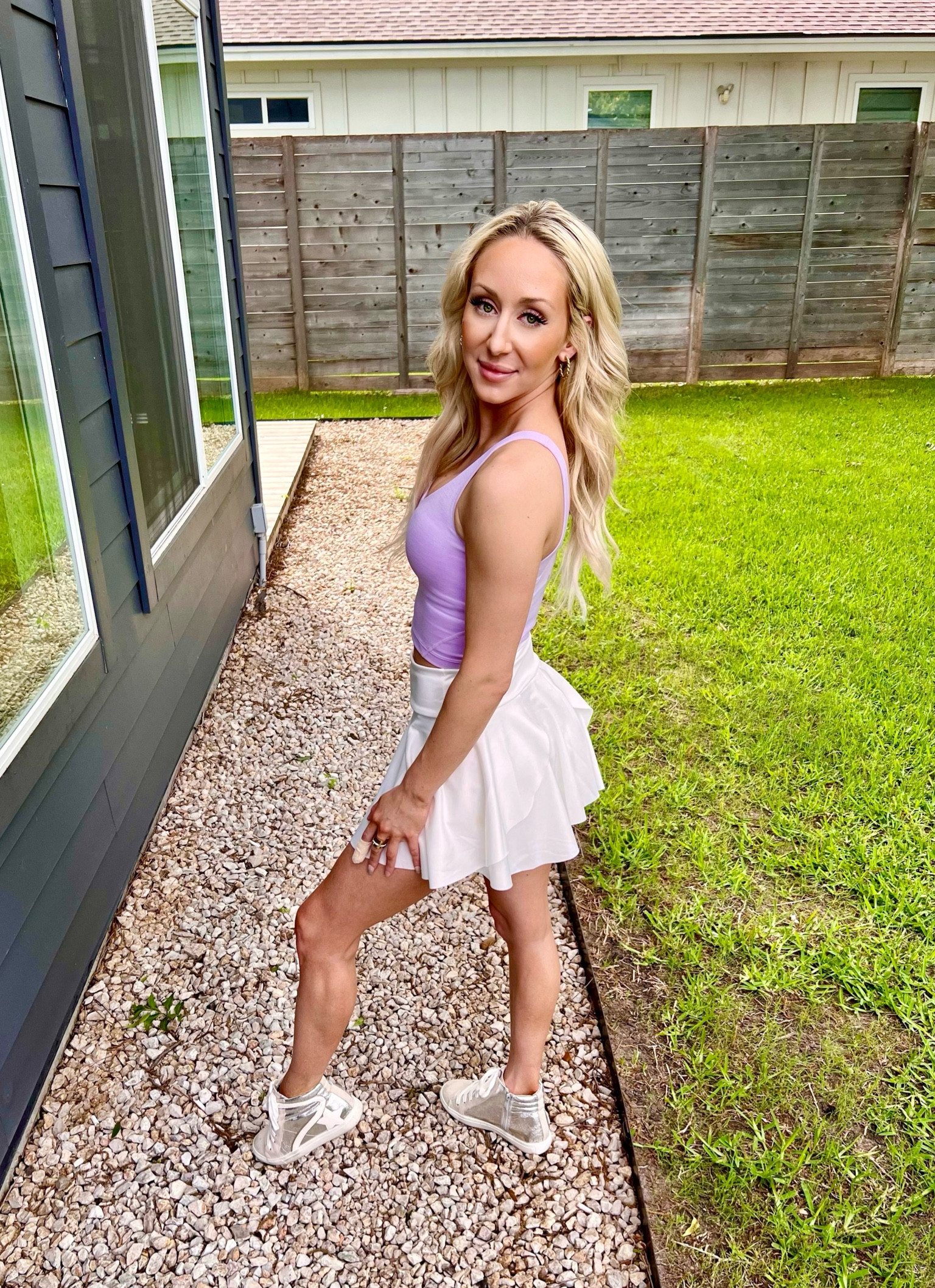 Perfect active outfit for the weekend!! The material on both of these pieces is amazing & so comfy. Wearing size XS in both. #athletic #activeskirt #tennis #golf #sundayfunday 

#LTKunder50 #LTKfit #LTKtravel