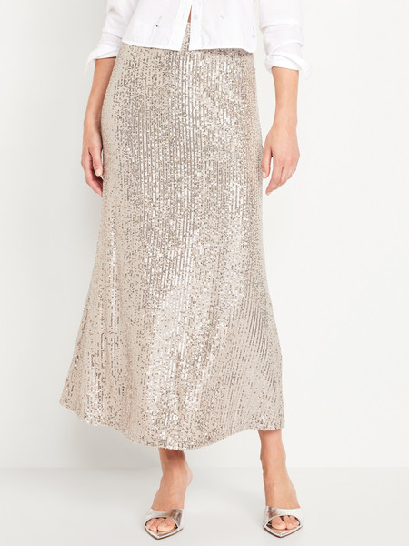 High-Waisted Sequin Maxi Skirt | Old Navy (US)