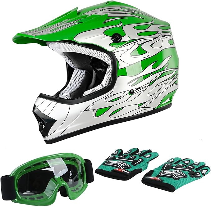 TCT-MOTORPARTS DOT Motorcycle Four Wheeler Riding Racing Helmet Youth Kids Motocross ATV Helmets ... | Amazon (US)