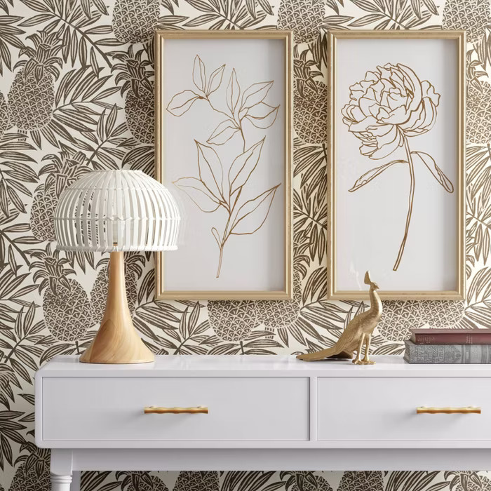 (Set of 2) 12" x 24" Floral Line Drawing Framed Under Glass - Opalhouse™ | Target