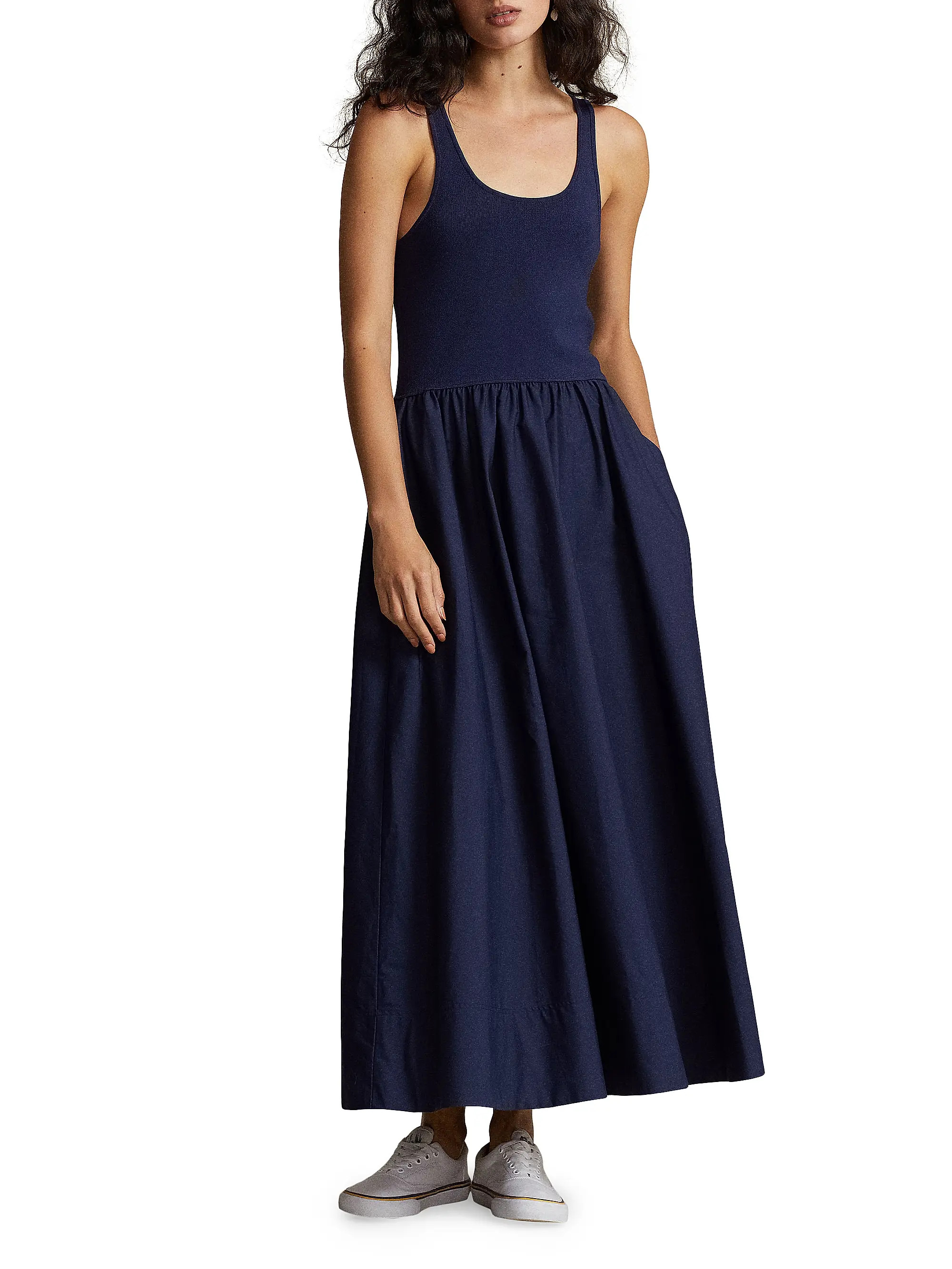 Scoopneck Flared Midi-Dress | Saks Fifth Avenue