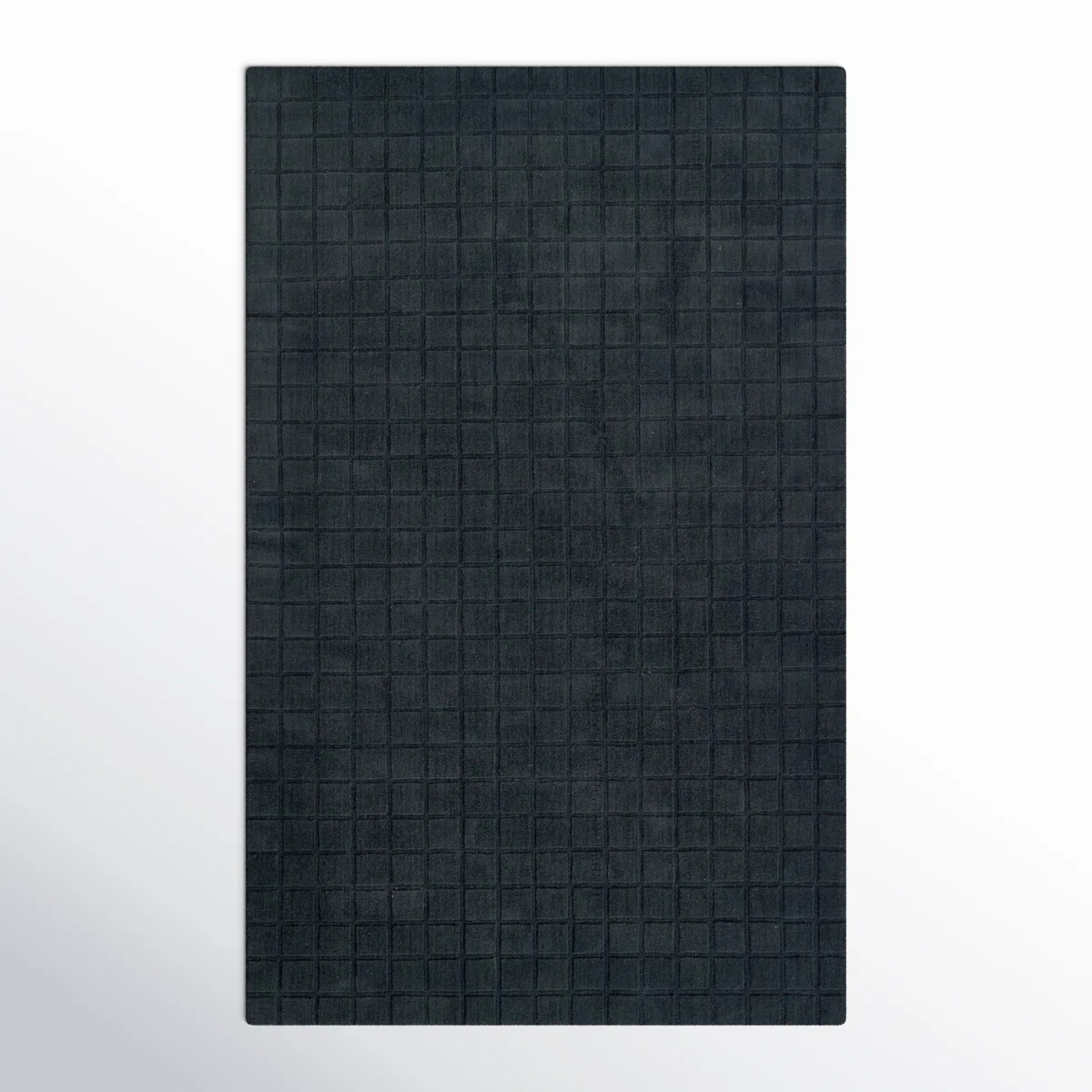 Meile Contour Hand Loomed Wool Geometric Navy Area Rug | Wayfair North America