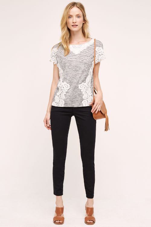 Abroad Sateen Skinny Trousers | Anthropologie (US)