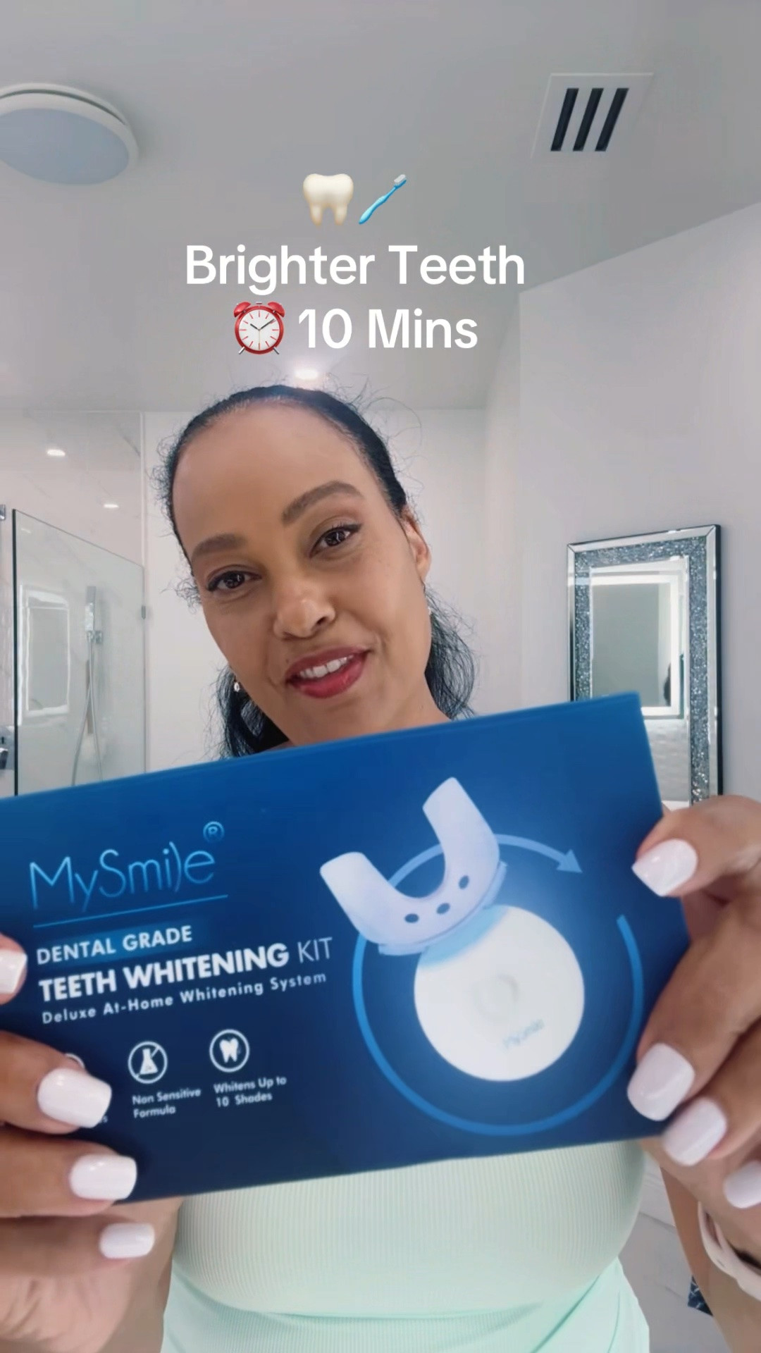 Wow 😮 my teeth got so much brighter in literally 10 minutes 😍🦷✨ I was not expecting that big of a difference this fast @MySmile_US 
@mysmile @mysmilegirlz @mysmileusa
 #mysmile #dentalgradeteethwhitening #teethwhitening #yellowteeth

#LTKmomlife #LTKselfcare #LTKgrwm