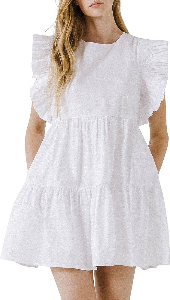 English Factory Women's Ruffled Babydoll Mini Dress | Amazon (US)
