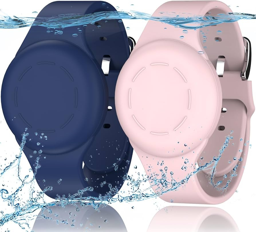 R-fun Waterproof for Air Tag Bracelets [2 Pack] Compatible with Apple Air Tag Finders with Soft S... | Amazon (US)