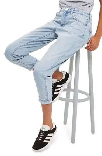 Petite Women's Topshop Mom Jeans, Size 28 x 28 - Blue | Nordstrom