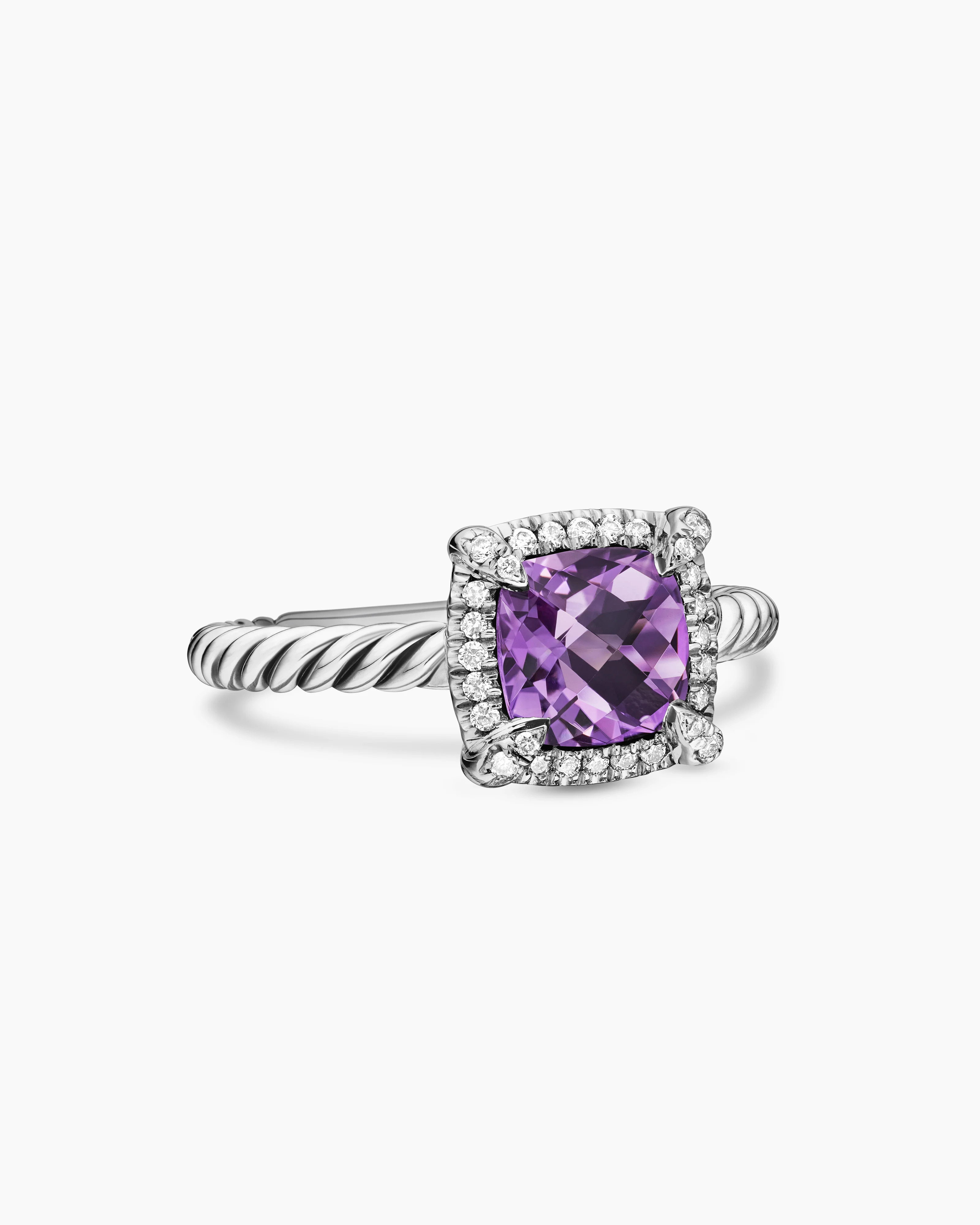 David Yurman | Petite Chatelaine Pav\u00e9 Bezel Ring in Sterling Silver, 7mm | David Yurman