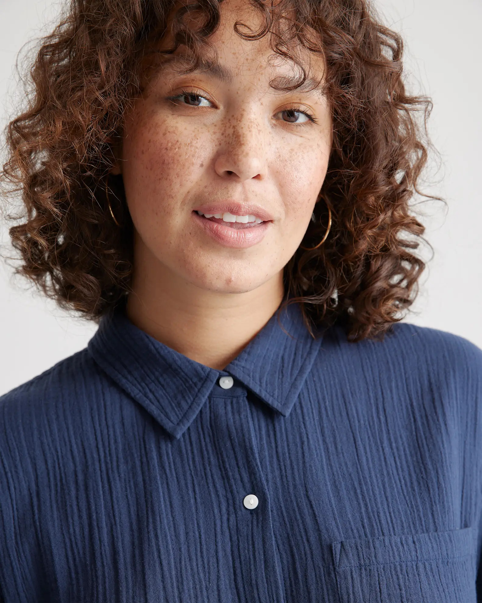100% Organic Cotton Gauze Long Sleeve Shirt | Quince