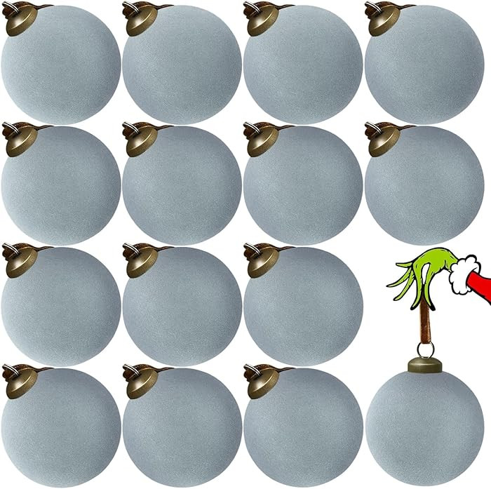15 Pcs Velvet Christmas Balls, 3.15" Large Velvet Christmas Ornaments Balls, Plastic Shatterproof... | Amazon (US)