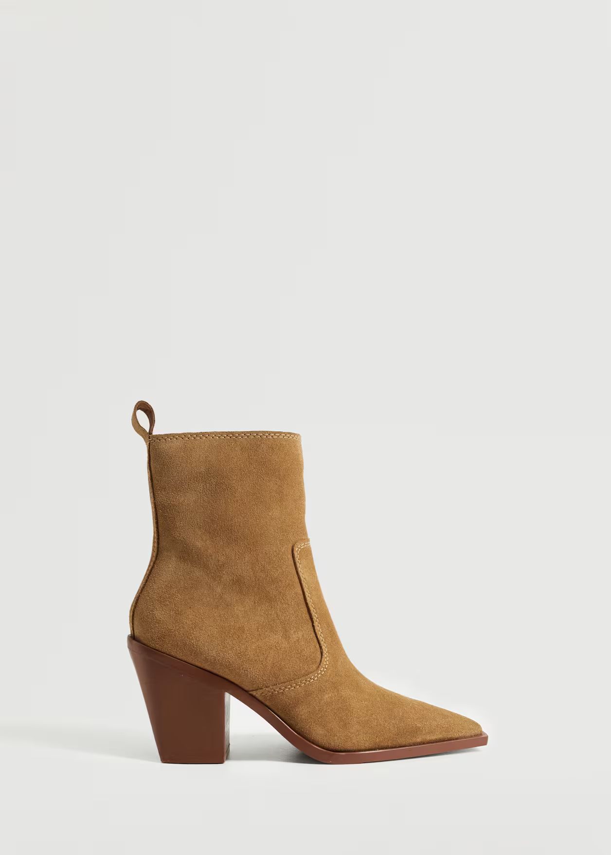 Heel leather ankle boot | MANGO (US)