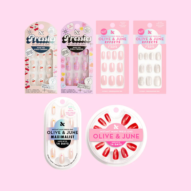 Valentine’s Day Press-on Set (Instant Mani + Super Stick + Pressies) | Olive & June