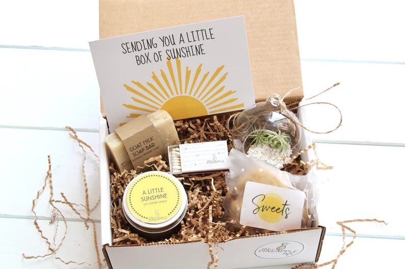 Sunshine Gift Box -  Brighten Your Day Gift Box - Thinking of You Gift - Box of Sunshine - Person... | Etsy (Global)