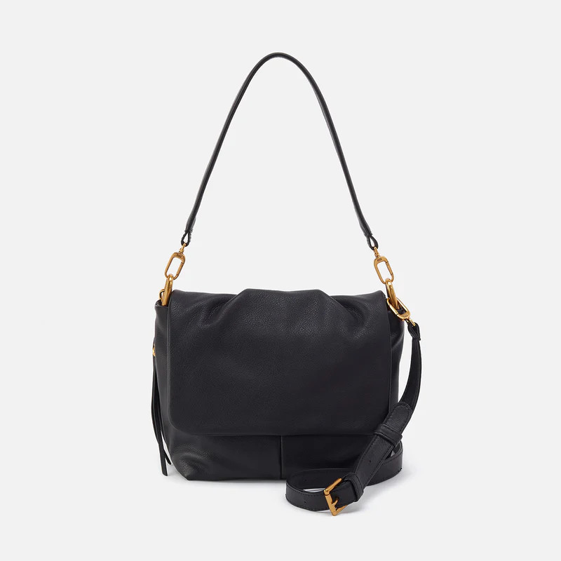 Harley Convertible Shoulder In Pebbled Leather - Black | HOBO Bags