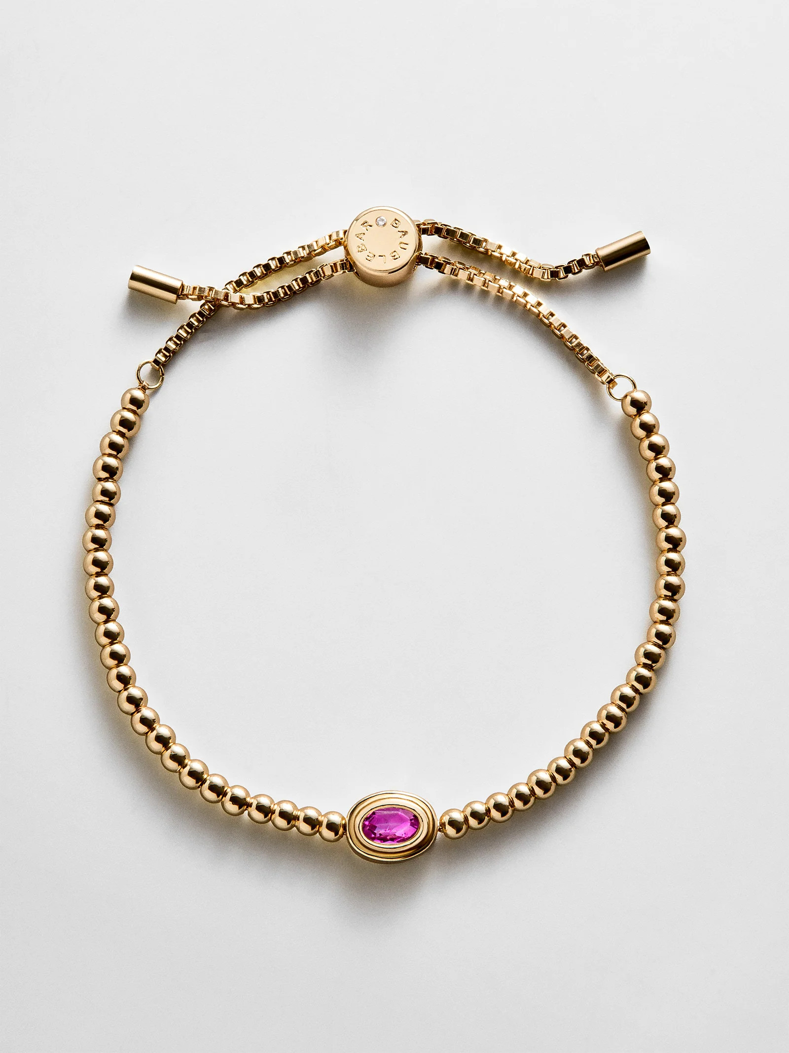 Bezel Birthstone Pisa Bracelet - Rose | BaubleBar
