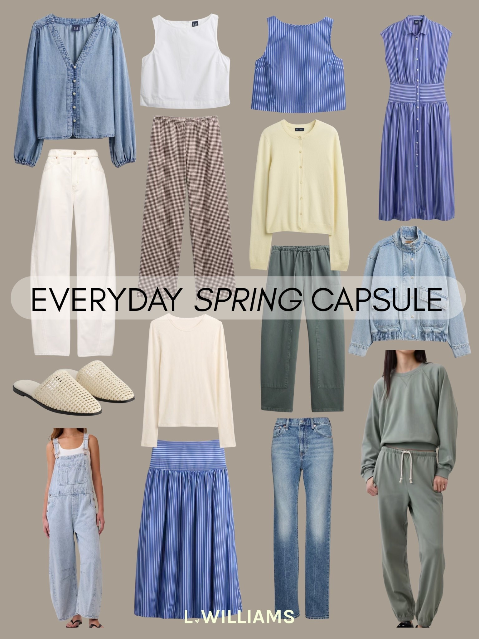 I heard you guys with needing everyday spring things! All of these are Gap ( easy shopping ) and they are all SO easy to wear and mix n match all season long. Love these!! Ordered lots. 