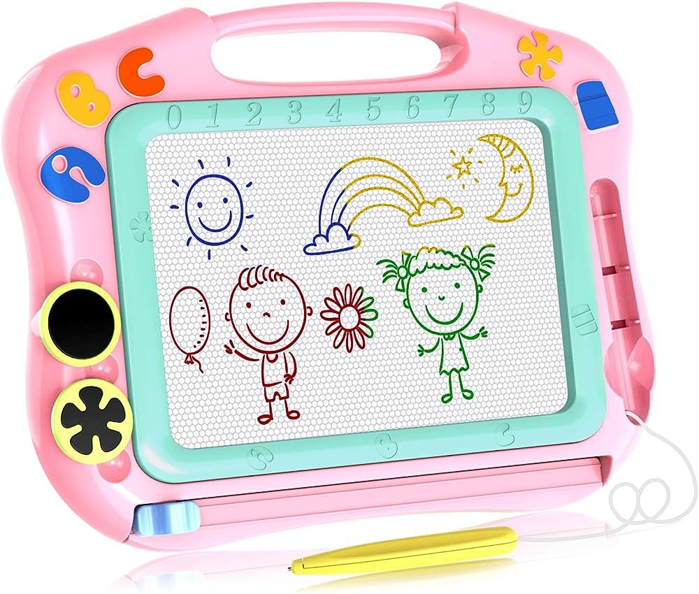 LOFEE Magna Drawing Doodle Board Present for 1 2 3 4 Year Old Girl,Magnetic Drawing Board Gift fo... | Amazon (US)