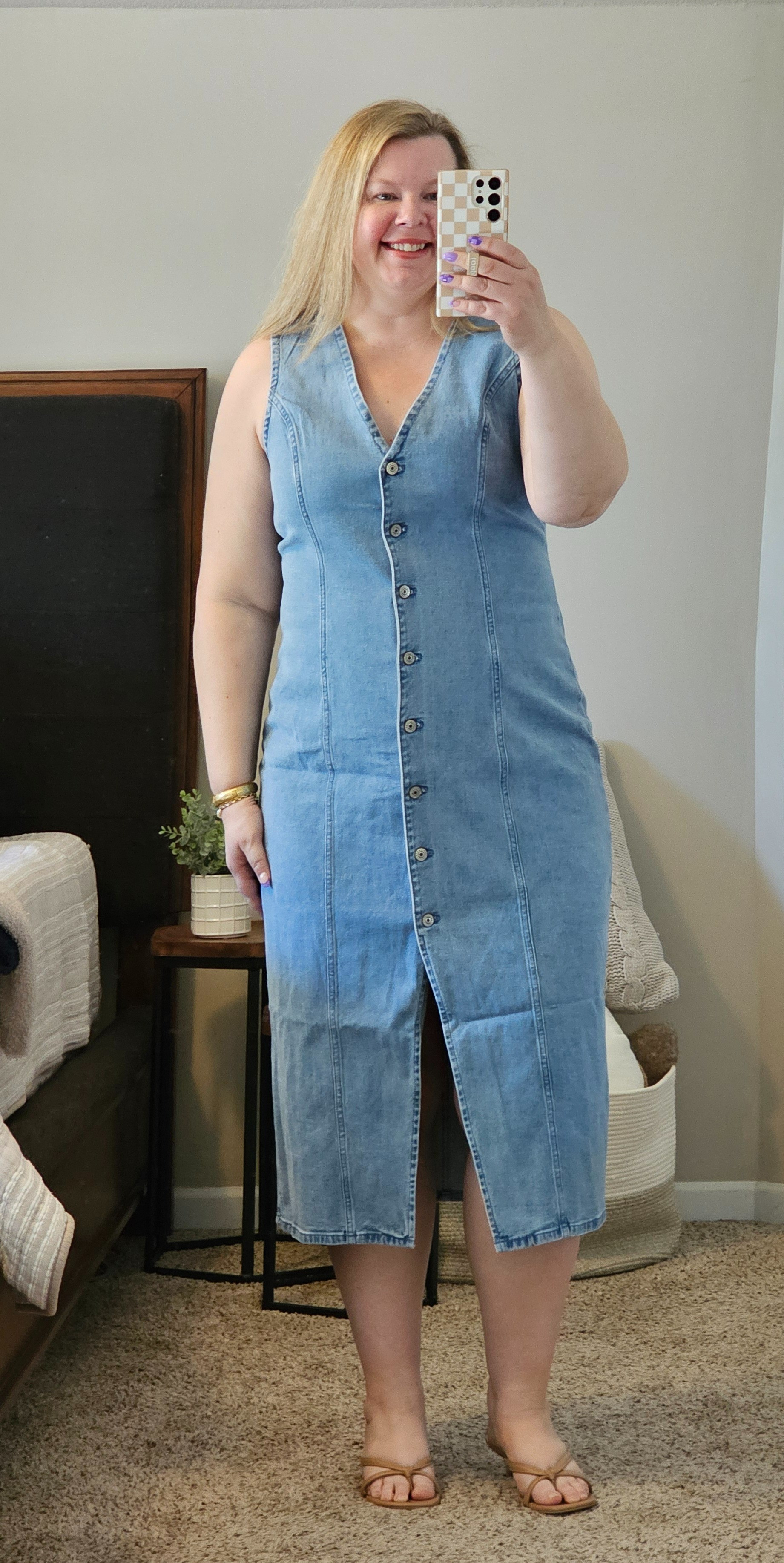 Denim Dress XL. Comes in 3 colors. Sandals TTSSummer Dress. Denim Dress. Midi dress.

#LTKSpringSale #LTKmidsize #LTKover40