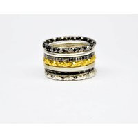 Silver Stacking Rings, Stackable Stack Rings Set, Gold | Etsy (US)