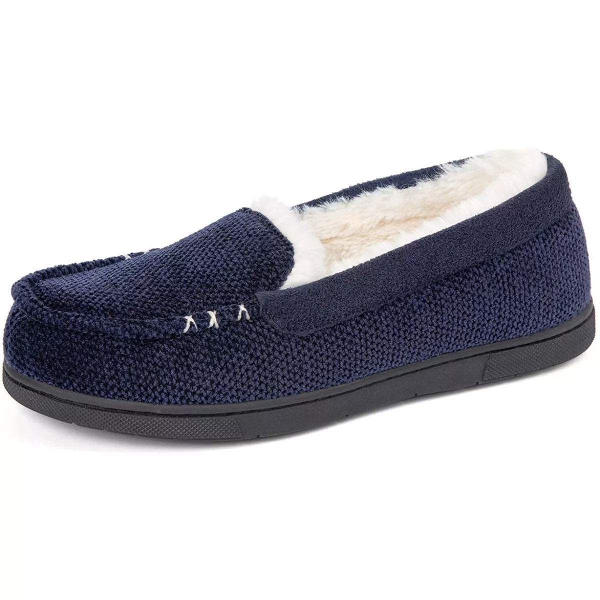 RockDove Women's Chenille Faux Fur Lined Moc Slipper | Target