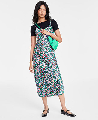 On 34th Women's Satin Midi Slipdress, Created for Macy's - Macy's | Macy's