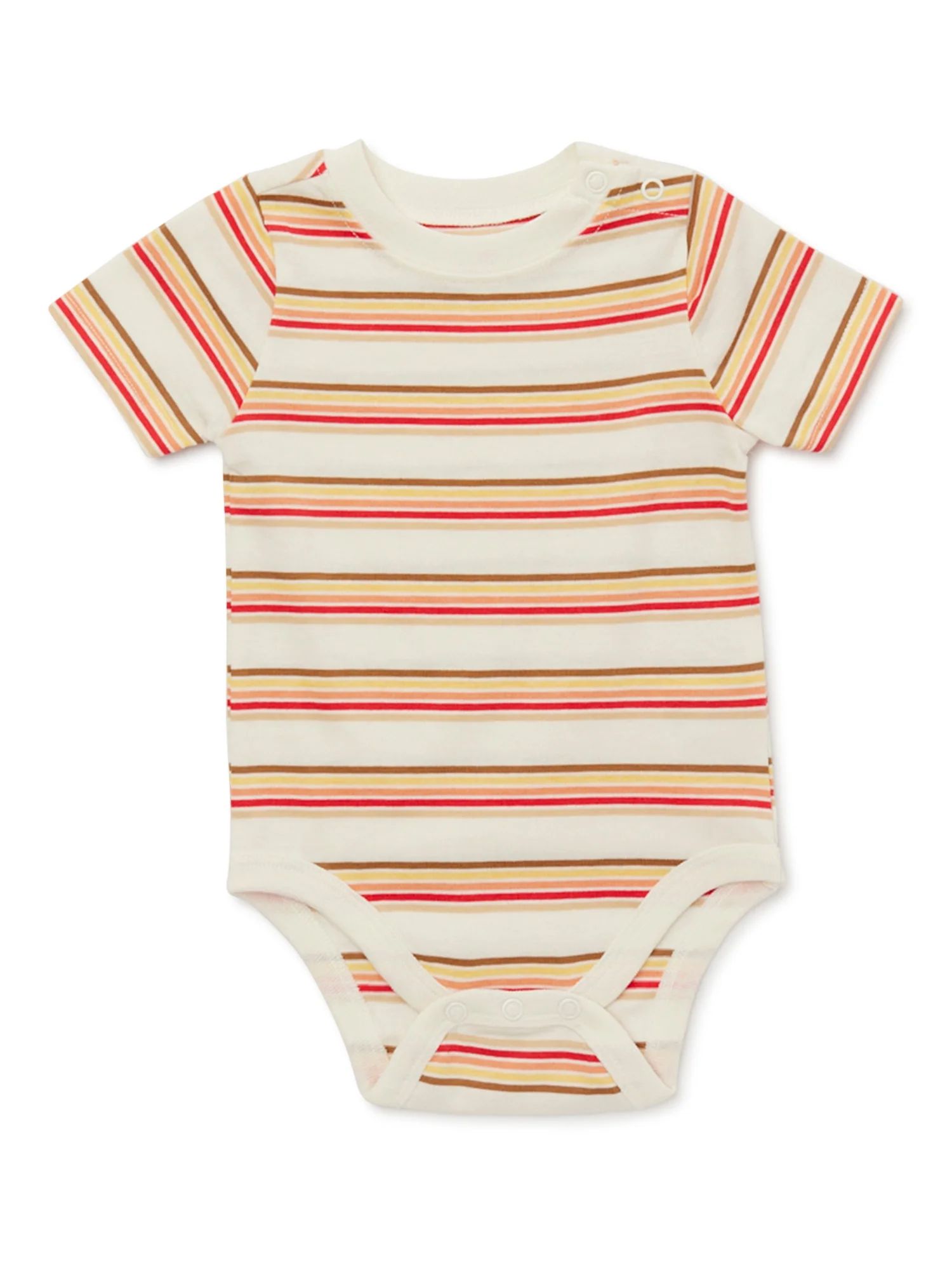 Garanimals Baby Boys Short Sleeve Stripe Bodysuit, Sizes 0-24 Months | Walmart (US)