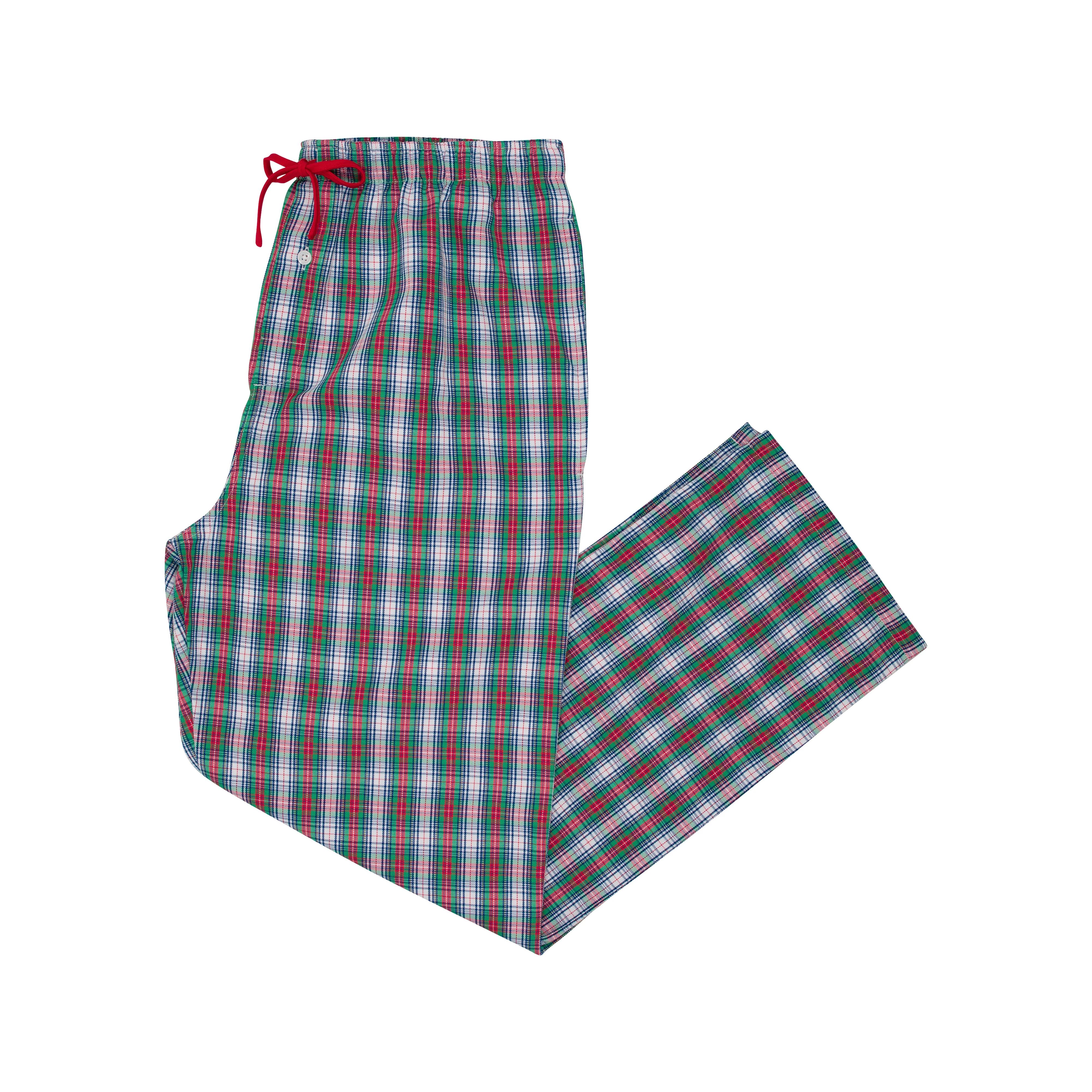 Sunday Style Sweatpants (Men's) - Prestonwood Plaid with Richmond Red | The Beaufort Bonnet Company