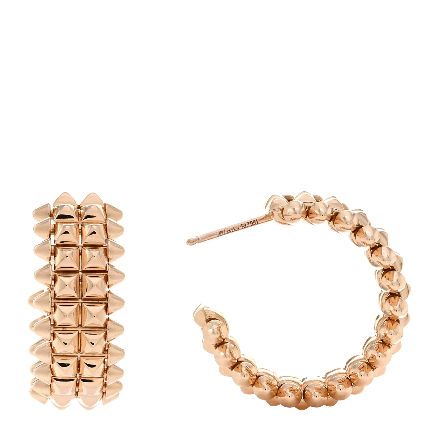18K Pink Gold Clash de Cartier Double Row Earrings | FASHIONPHILE (US)