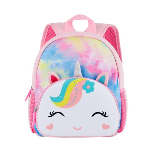 KK CRAFTS Preschool Backpack Toddler Neoprene Animal Schoolbag Lunch backpack for Kids Boys Girls(Tiedye Unicorn) | Amazon (US)