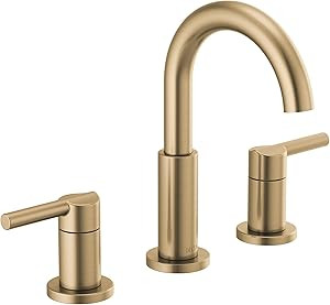Delta Faucet Nicoli Widespread Bathroom Faucet 3 Hole, Gold Bathroom Sink Faucet, 2 Handle Bathro... | Amazon (US)