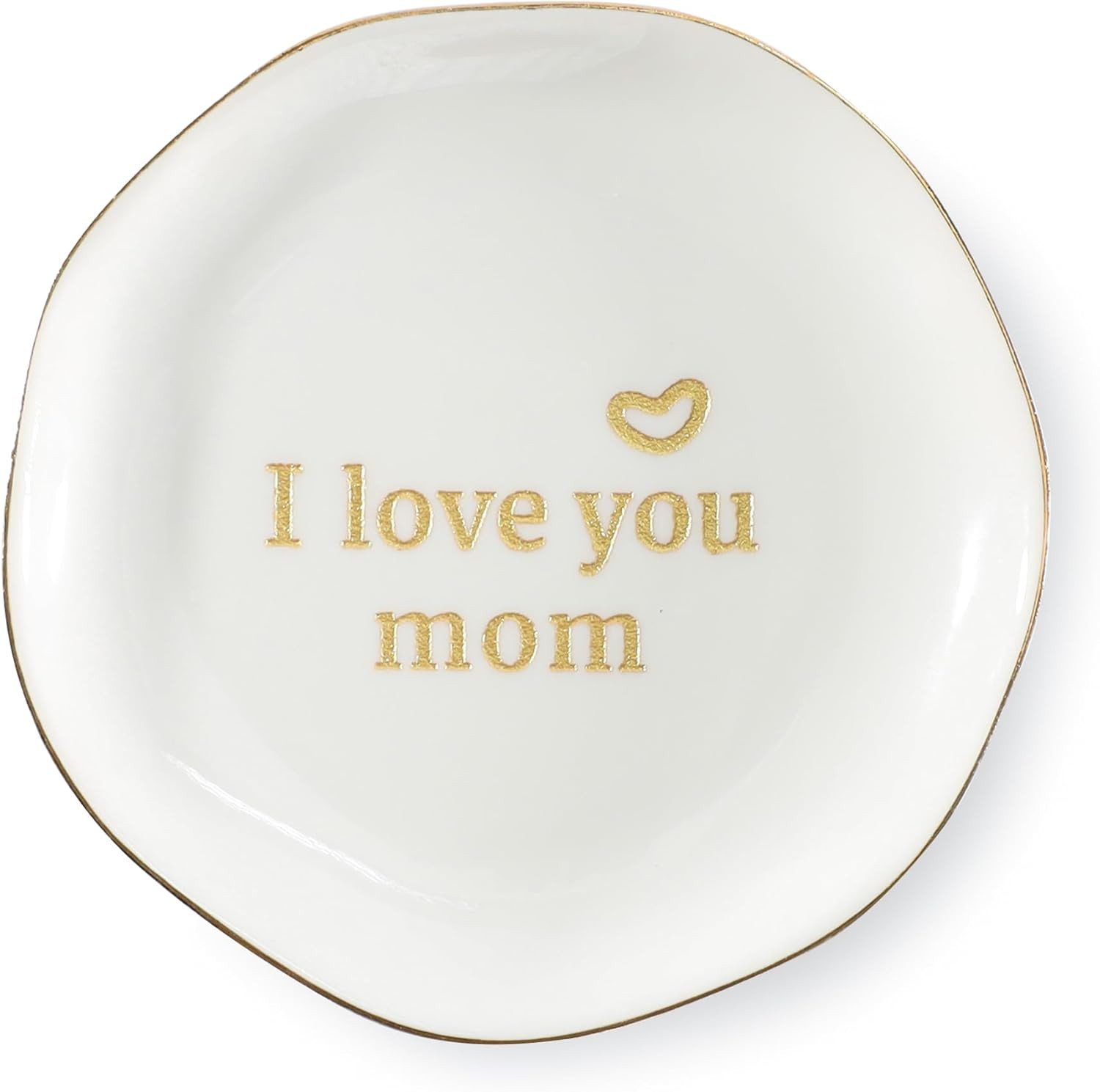 HOME SMILE I Love You Mom Ring Dish Jewelry Tray-Mother's Day Birthday Gifts for Mom-Best Gifts f... | Amazon (US)