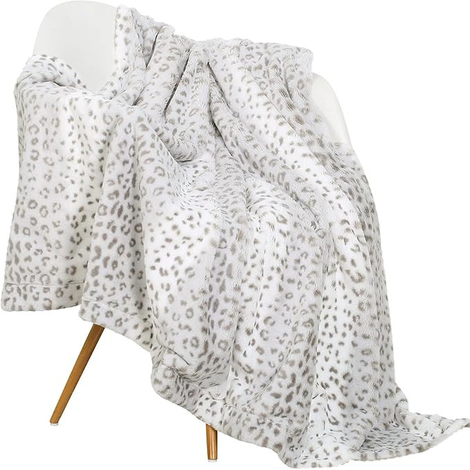 Sedona House Fuzzy Faux Fur Cheetah Throw Blanket,Lightweight Plush Cozy Soft Microfiber for Couc... | Amazon (US)