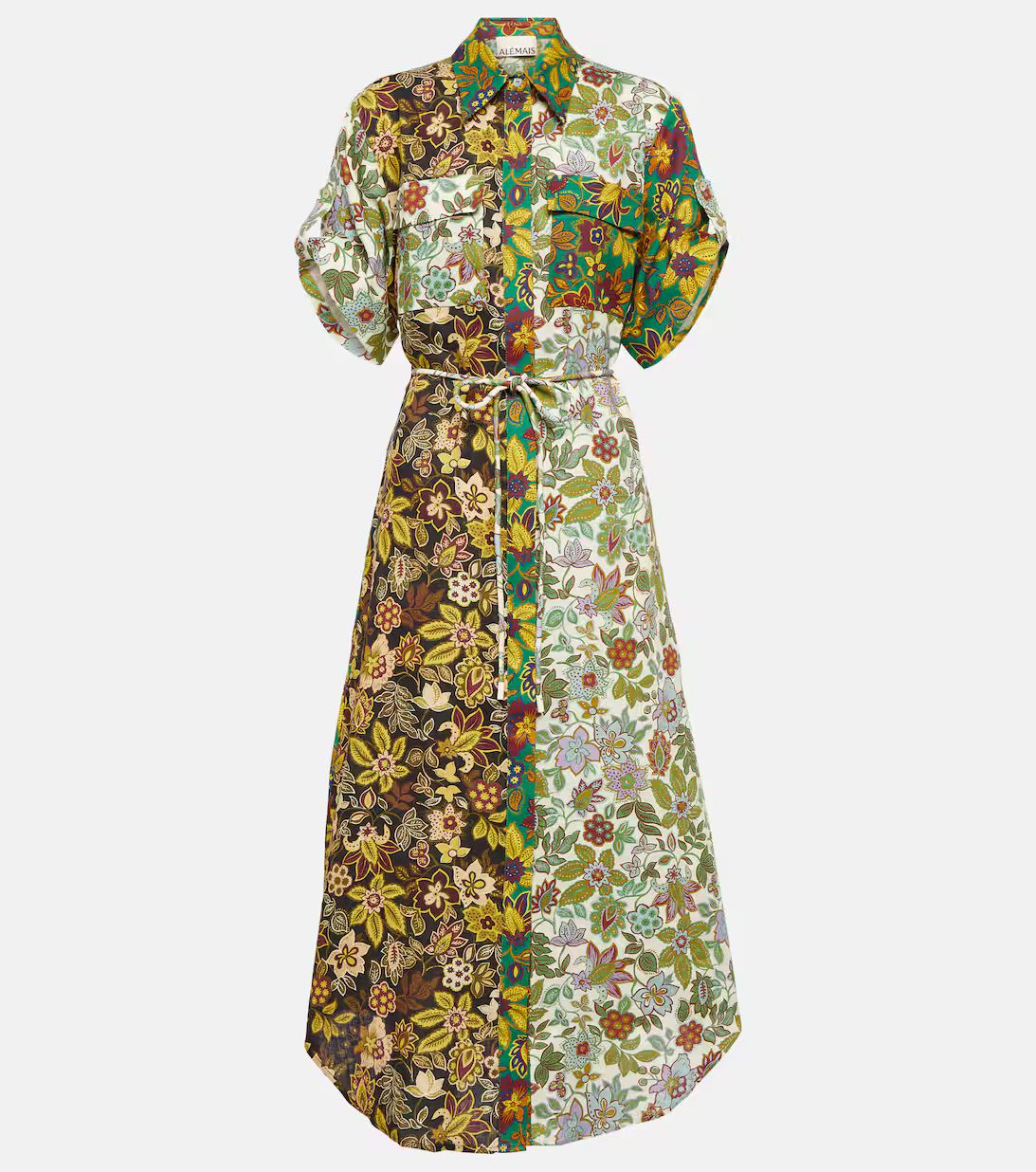 Isabella patchwork linen shirt dress | Mytheresa (US/CA)