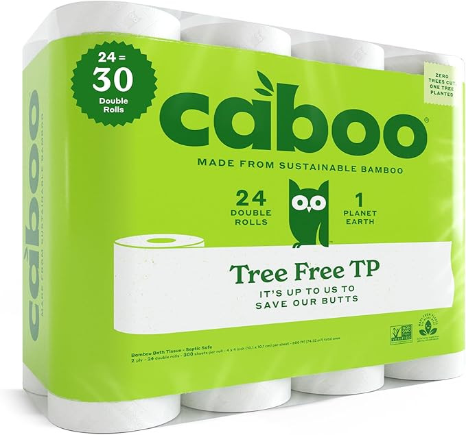 Caboo Tree Free Toilet Paper | Septic Safe, Eco Friendly, Chemical Free, Non Toxic | 2 Ply Toilet... | Amazon (US)