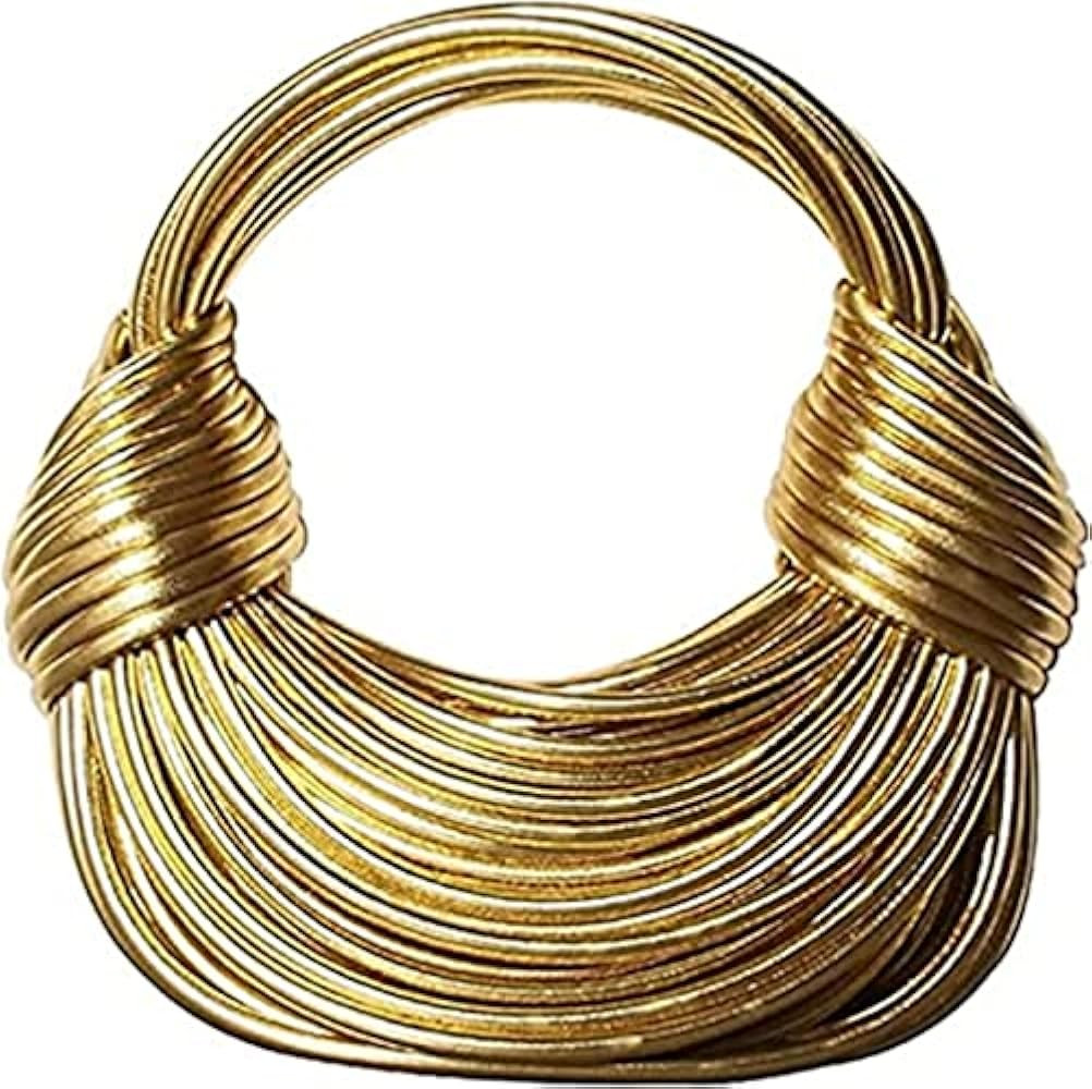 Hand-Woven Bread Women's Clutch Top Handle Satchel Shoulder Crossbody Creative Noodles Purses Und... | Amazon (US)