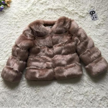 DanceeMangoo Faux Fur Factory Fox Faux Fur Coat Women Winter Warm Artifical Fur Coat Overcoat Female Ladies Fox Faux Furs Jacket Coat 30 | Walmart (US)