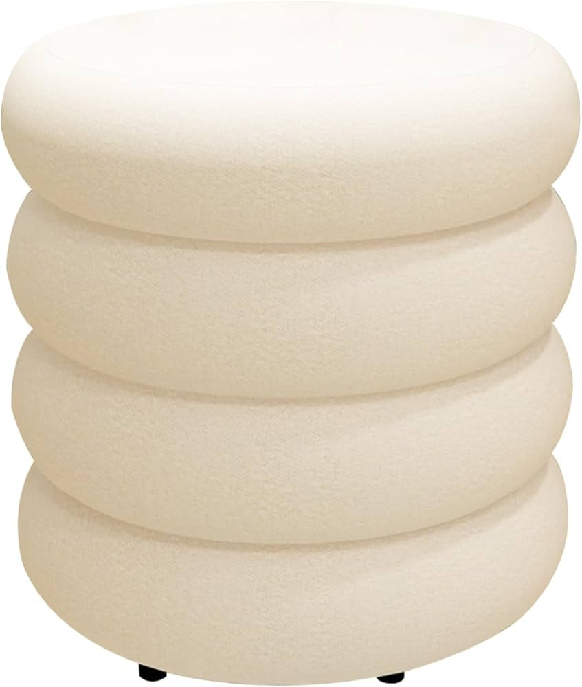 20.1'' Round Storage Ottoman, Round Foot Rest Stool with Storage, 300 lb Load Capacity, Foot Stoo... | Amazon (US)