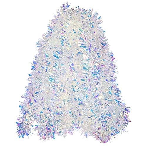 20ft/6m Christmas Tinsel Garland Iridescent Metallic Hanging Garland for Christmas Tree Fireplace Mantle Home Decoration | Amazon (US)
