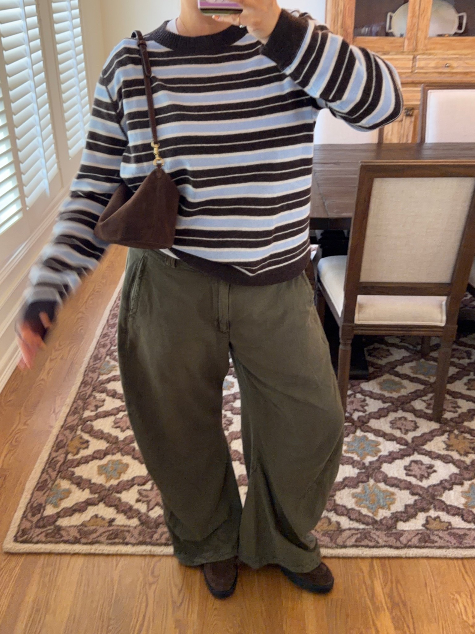 Pants 10, sweater medium, loafers on sale and true to size super comfy!!

#LTKootd