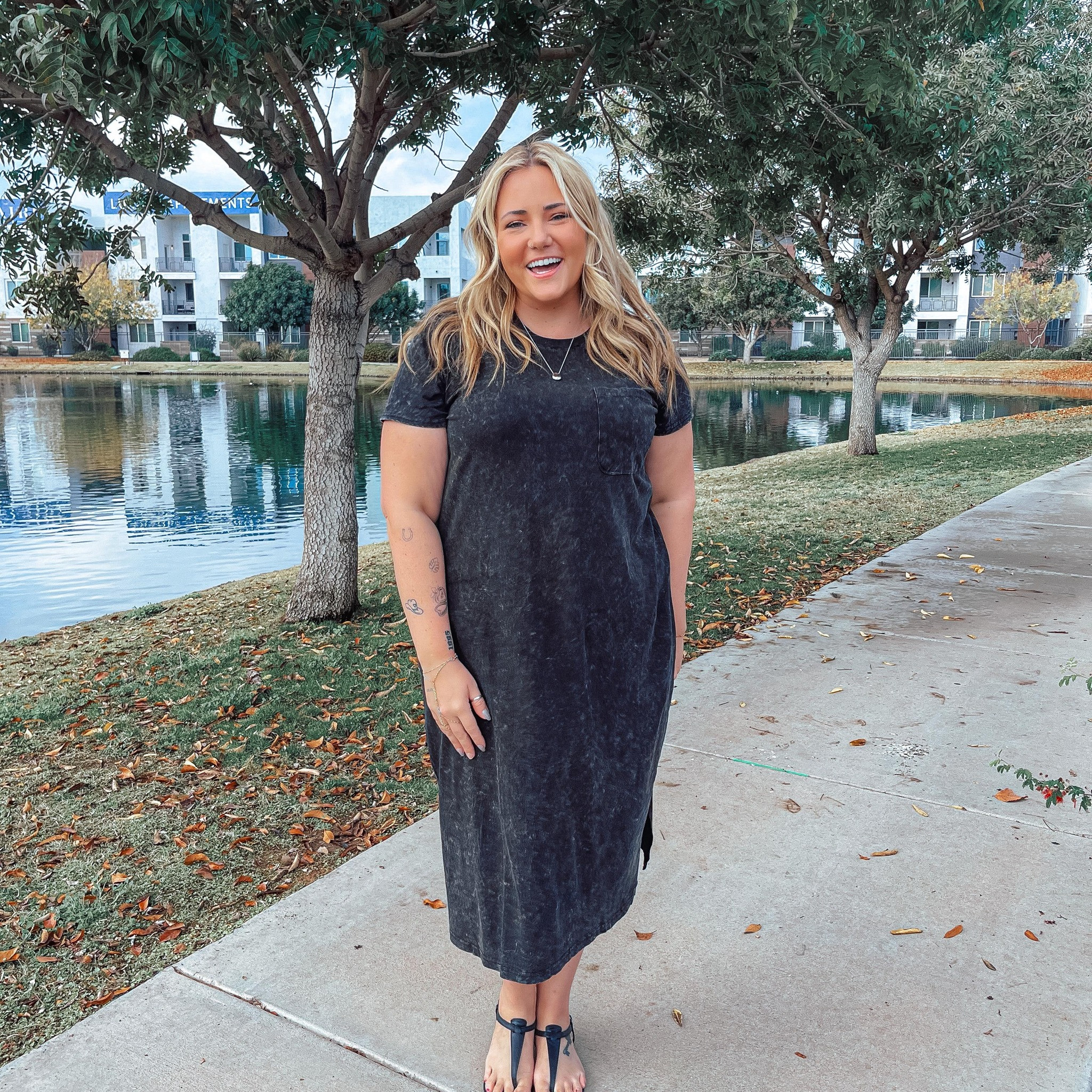 Comfy flattering affordable cotton dress is SO many colors 

 #LTKgrwm #LTKMidsize
