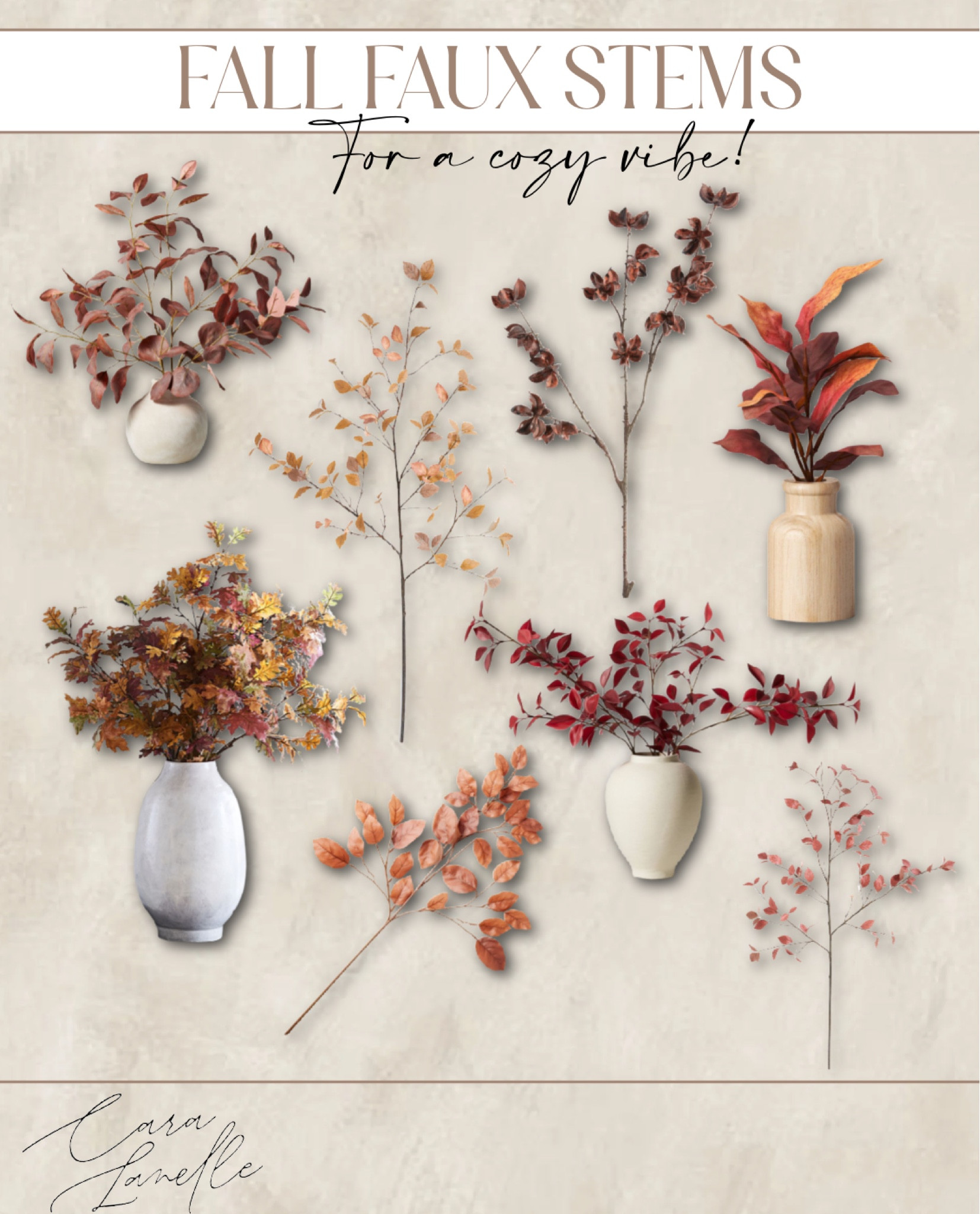 Fall faux stems 

Home decor, flowers, trees, faux branches 

#LTKSeasonal #LTKsalealert #LTKhome