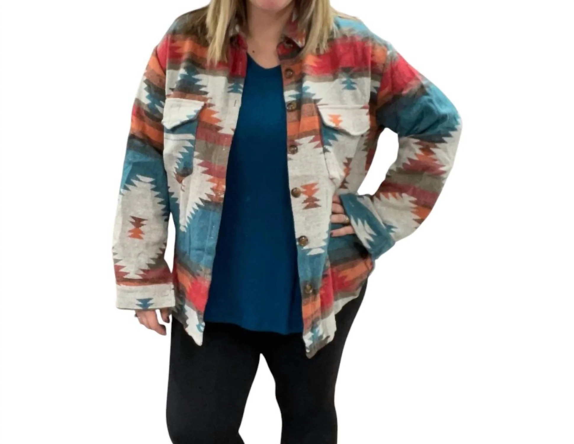 Aztec Shaket In Blue | Shop Simon