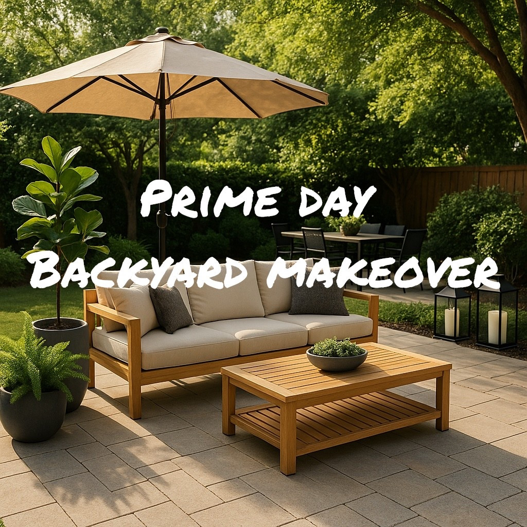 ☀️ BACKYARD MAKEOVER – PRIME DAY STYLE ☀️

Turn your patio into the staycation space of your dreams ✨
I scored major Prime Day deals to upgrade our outdoor living:

🪑 Teak patio set – timeless and durable
🌿 Planters & faux greenery – no watering required
🕯️ Oversized lanterns – cozy vibes at sunset
☂️ Outdoor umbrella – shade that actually works
🪵 Coffee table – perfect for snacks, drinks, & s’mores nights

🛒 Everything’s linked + on sale now for Prime Day – don’t wait! Tap to shop your dream backyard 🖤

#PrimeDayFinds #BackyardGoals #OutdoorLiving #PatioStyle #LTKHome #LTKSale #AmazonPrimeDay #BackyardMakeover #OutdoorDecor

#LTKSaleAlert #LTKU #LTKFindsUnder50