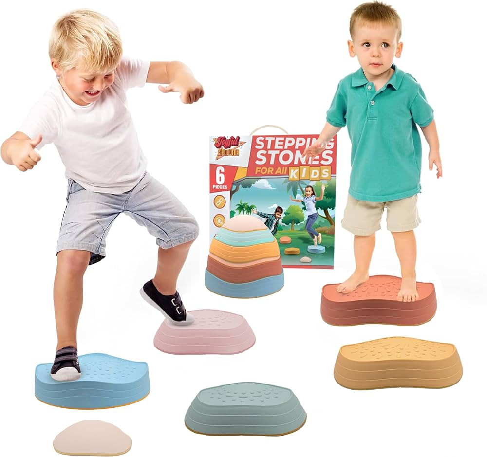Balance Stepping Stones for Kids - 6 Pieces Non-Slip Toddler Stepping Stones For Promoting Toddle... | Amazon (US)