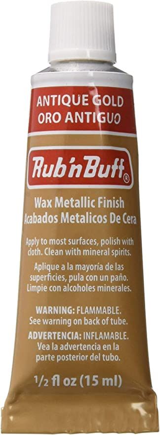 Amazon.com: AMACO Rub n Buff Wax Metallic Finish - Rub n Buff Antique Gold 15ml Tube - Versatile ... | Amazon (US)